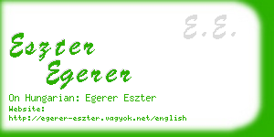 eszter egerer business card